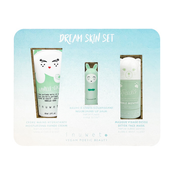 Inuwet Zestaw Aqua Dream Box: maska w sztyfcie, krem do rąk, balsam do ust