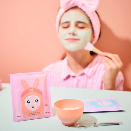 Inuwet Zestaw DIY: maseczki do twarzy peel-off w proszku - nawilżająca i detoksykująca