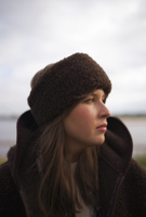 Mimimi - opaska na głowę z wełny merino - espresso