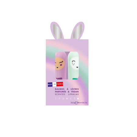 Inuwet Zestaw prezentowy dwóch balsamów do ust dla dzieci Helene